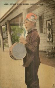 Mohawk Trail Charlemont MA Louis - Native Navajo Indian Singer Postcard 
