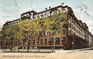 Saratoga Springs New York 1907 Postcard The United States Hotel