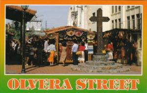 California Los Angeles Olvera Street Wooden Cross and Markets