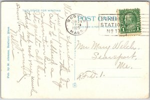 1925 Massachusetts Institute Technology Harvard Bridge Cambridge Posted Postcard