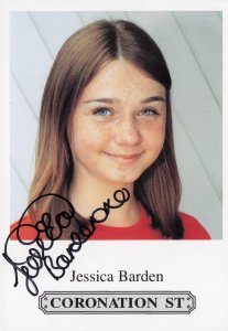 Jessica Barden Coronation Street Hand Signed Cast Card Photo