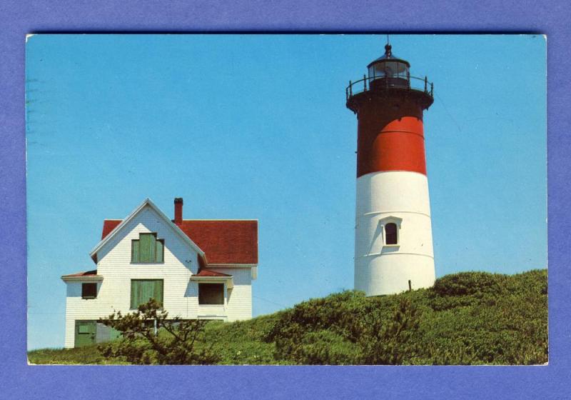 Eastham, Mass/MA Postcard, Nauset Light/Lighthouse, Cape Cod