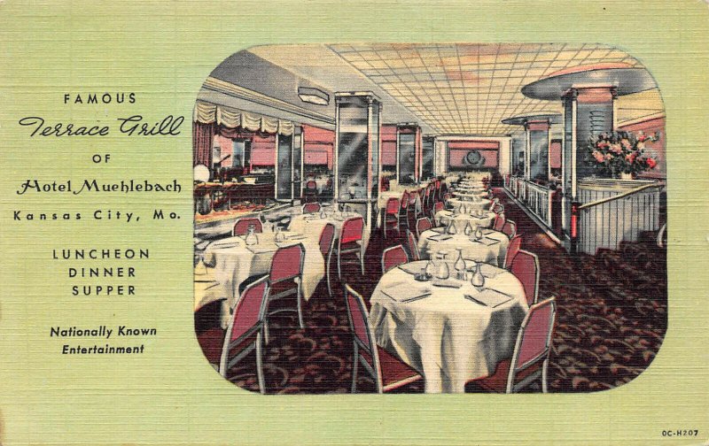 Famous Terrace Grill of Hotel Muehlebach, Kansas City, Missouri, Used