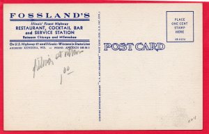 12687 Fossland's Gas Station, Restaurant & Bar, Kenosha, Wisconsin