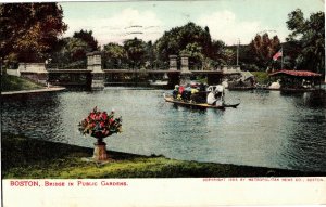 Bridge in Public Gardens, Boston MA c1907 Vintage Postcard V22