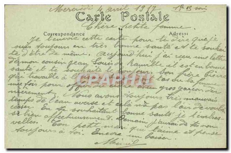 Old Postcard Soissons before the war General view