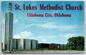 Oklahoma City OK~St Lukes Methodist Church~Modern Art Deco~Vintage Postcard