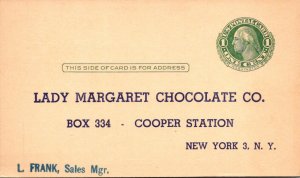 Advertising Lady Margaret Chocolate Company Cooper Station New York City