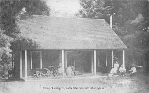 Littleton Massachusetts Camp Twilight Lake Warren Antique Postcard K14919