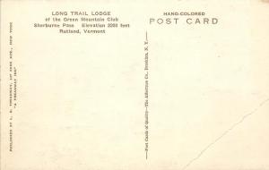 RUTLAND, Vermont  VT   LONG TRAIL LODGE  Green Mountain Club  Albertype Postcard