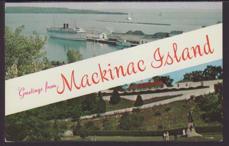 Greetings From Mackinac Island,MI Postcard BIN