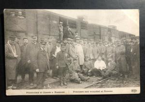 Mint France RPPC Real Picture Postcard Prisoners and wounded at Roanne