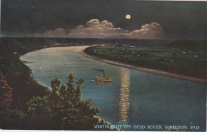 Indiana Madison Moonlight On Ohio River Curteich