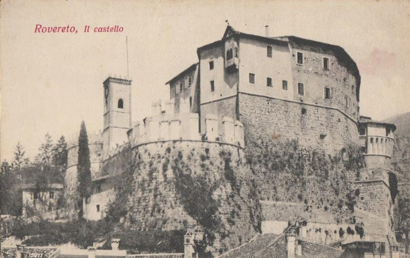 Italy Rovereto castle early postcard