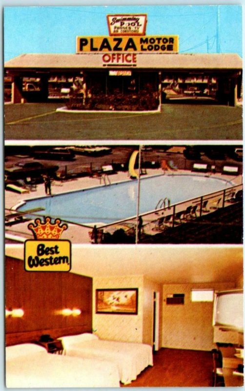 BREEZEWOOD, Pennsylvania PA   Roadside PLAZA MOTOR LODGE Best Western Postcard