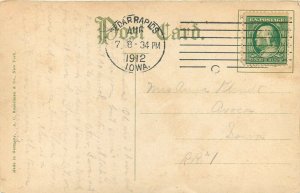 Postcard Dog Looking at Entramce To Beaver Park Cedar Rapids Iowa Linn County