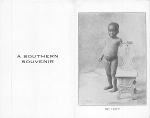 G3/ Black Americana Postcard Comic c1910 Cullad Gal 2-Panel Boy 27