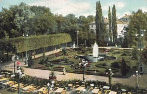 Frankfurt am Main Palmengarten Fountain Park Cafe Vintage Postcard c1910s