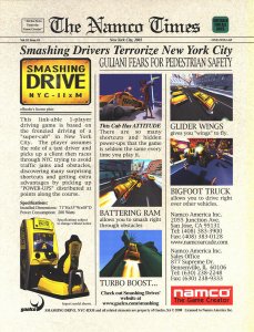 Smashing Drive Arcade Flyer Original Video Game Art Print Promo Sheet 2001 