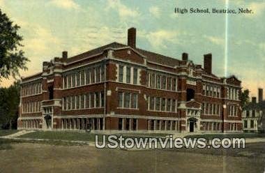 High School Beatrice in Beatrice Nebraska United States Nebraska Other Postcard