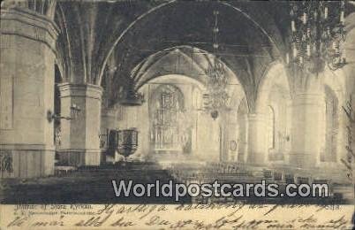 Stora Kyrkan, Oefle Sweden Postal Used Unknown, Writing on front 