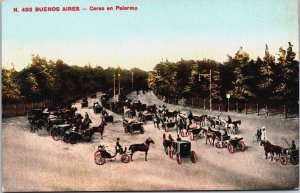 Argentina Corso en Palermo Buenos Aires Vintage Postcard C066