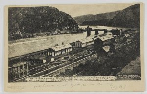 WV Harpers Ferry US Armory Bldgs John Brown Md, Va, Dittmeyer c1906 Postcard Q20