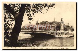 Old Postcard Paris View of the Seine and the Grand Palais