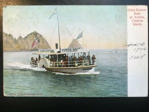 Vintage Postcard 1906 Glass Bottom Boat Avalon Catalina Island California (CA)