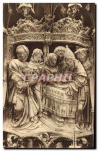 Old Postcard Amiens Stalls Choir The presentation of Jesus in the temple