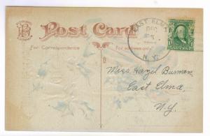 East Elma, New York local use 1907 embossed Christmas Postcard