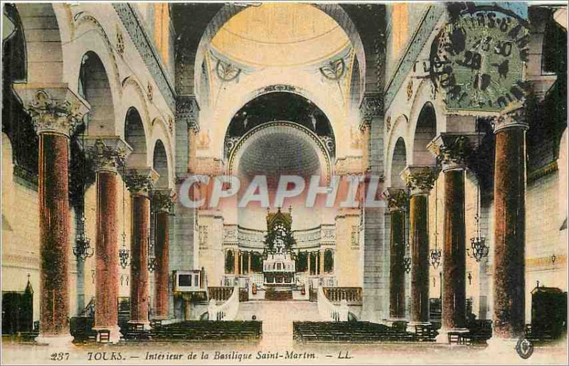 Postcard Old Tours Inside the Basilica of St. Martin