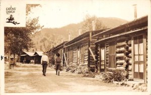 Wolf Wyoming Eatons Ranch Cabins Real Photo Postcard AA69680