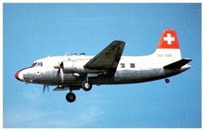 Balair Vickers 610 Viking 1B at Basel Mulhouse 1959 Airplane Postcard