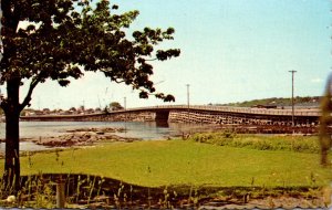 Maine Bailey Island World's Only Cribstone Bridge Connecting To Orrs Island