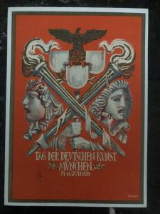 1939 Munich Germany picture Postcard  Propaganda cover Day of german art