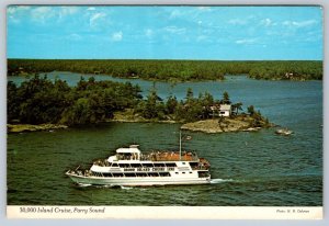 30,000 Island Cruise Line, Parry Sound, Ontario, Chrome Postcard
