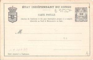 B95267 etat independant du congo carte postale heraldic africa