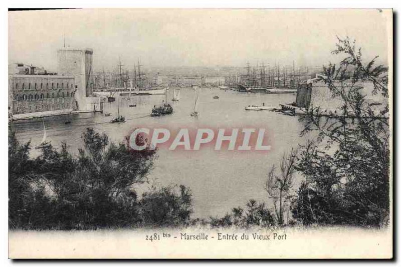 Postcard Old Marseille Old Port Entrance