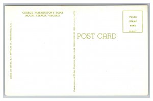 George Washington's Tomb Mount Vernon Virginia Postcard