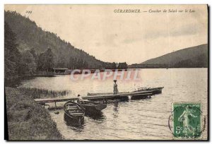 Old Postcard Gerardmer From sun Sunset On The Lake