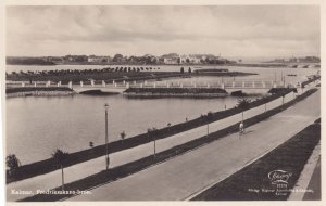 Bicycle at Kalmar Fredrisskans-Bron Antique Sweden Postcard