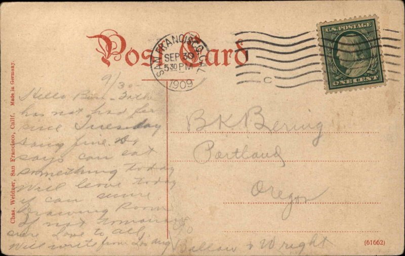 MARIN COUNTY CA Old Sausalito and the Bay c1910 Postcard 