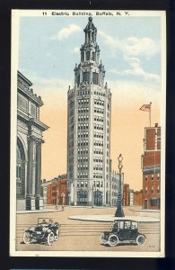 Buffalo, New York/NY Postcard, Electric Building, 1920's Cars