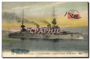 Old Postcard Boat War Breastplate of Le Suffren & # 39escadre