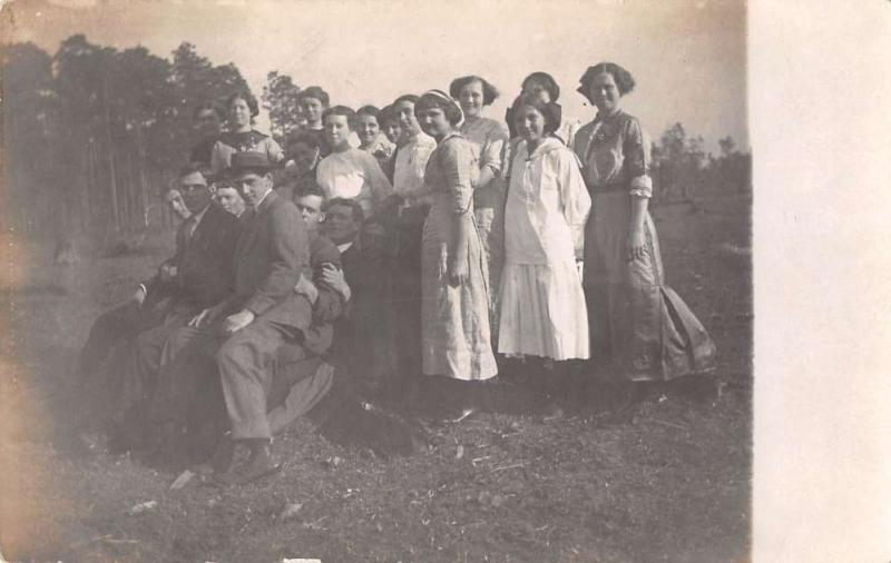 Corry Pennsylvania group photo men and women real photo pc Y11841