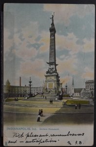 Indianapolis, IN - Soldiers Monument - 1905 to Italy