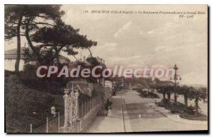 Old Postcard Arcachon Boulevard Walk