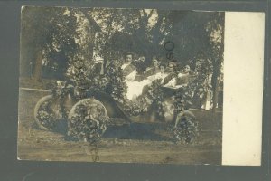 Janesville MINNESOTA RPPC 1910 PARADE Decorated Car GIRLS J.H.S. nr Mankato