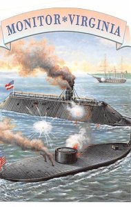 Monitor Virginia Civil War Postcard